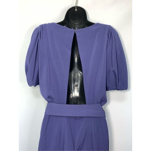 C. Luce Short Cold Shoulder Tie Waist Cut Out Back Mini Dress Blue Size Small - Picture 8 of 9